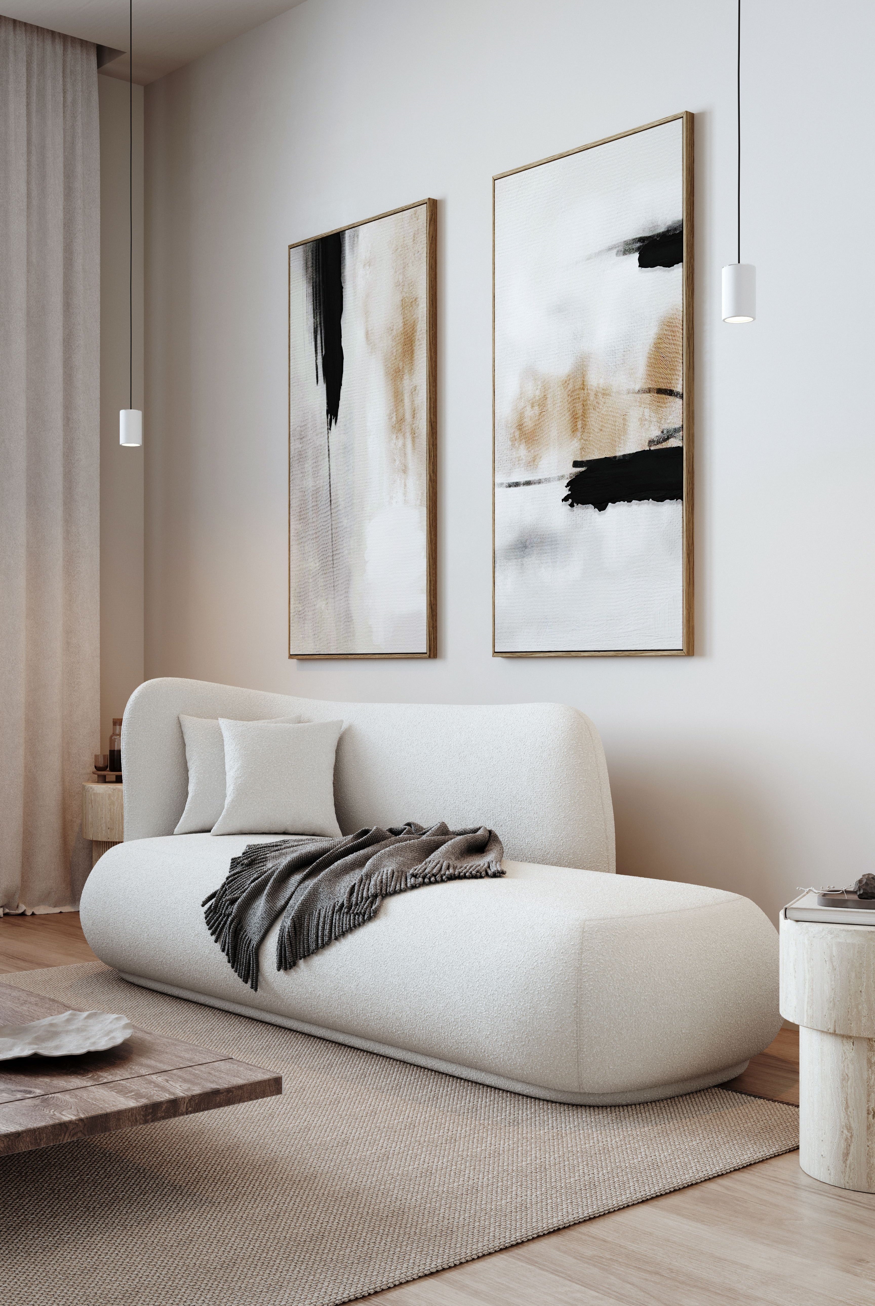 Veronica Off-White Bouclé Sofa