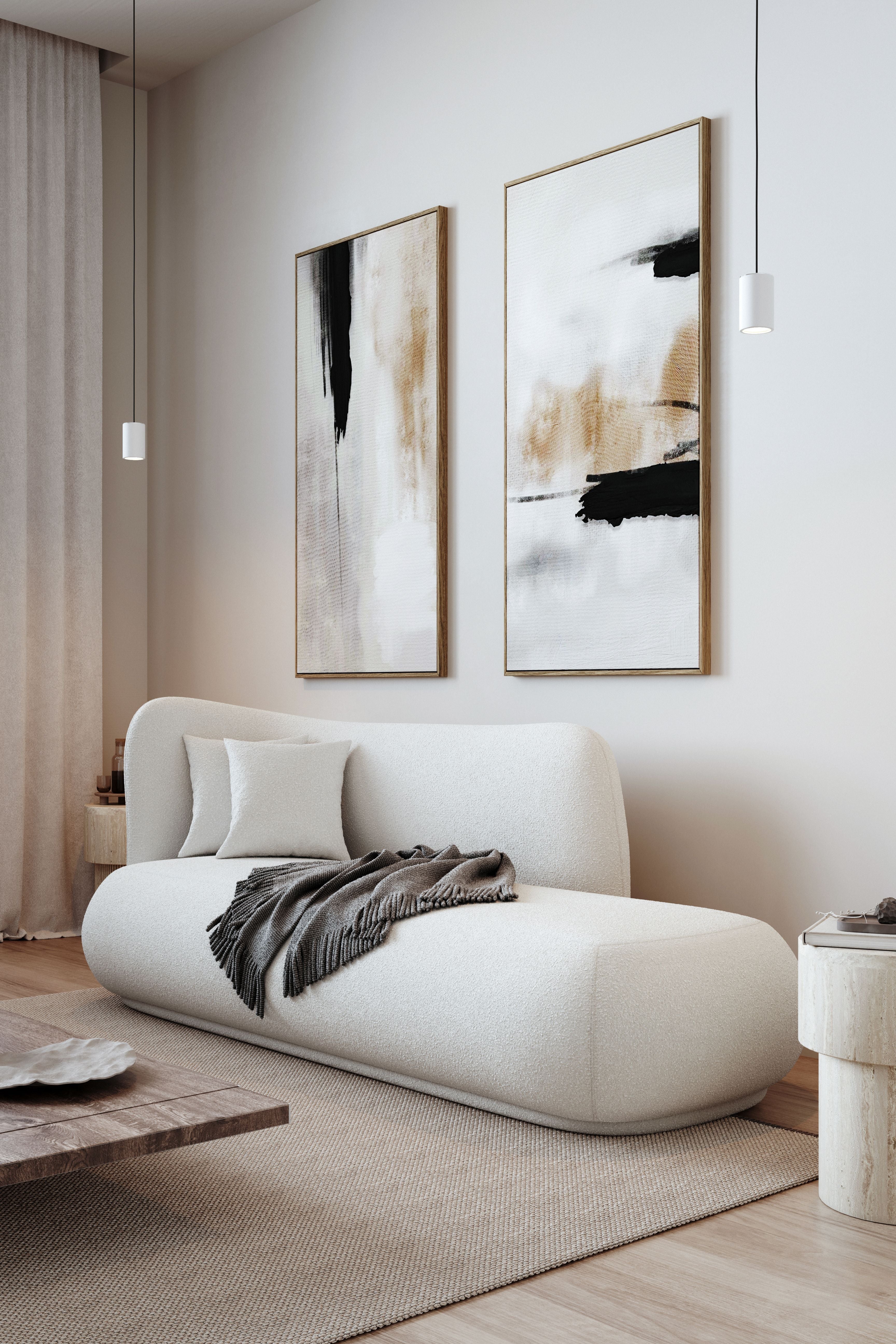 Veronica Off-White Bouclé Sofa