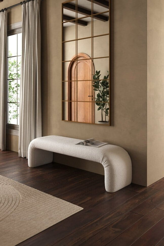 Bram Arch Boucle Bench Homekode