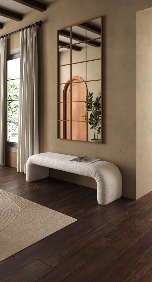 Bram Arch Boucle Bench Homekode