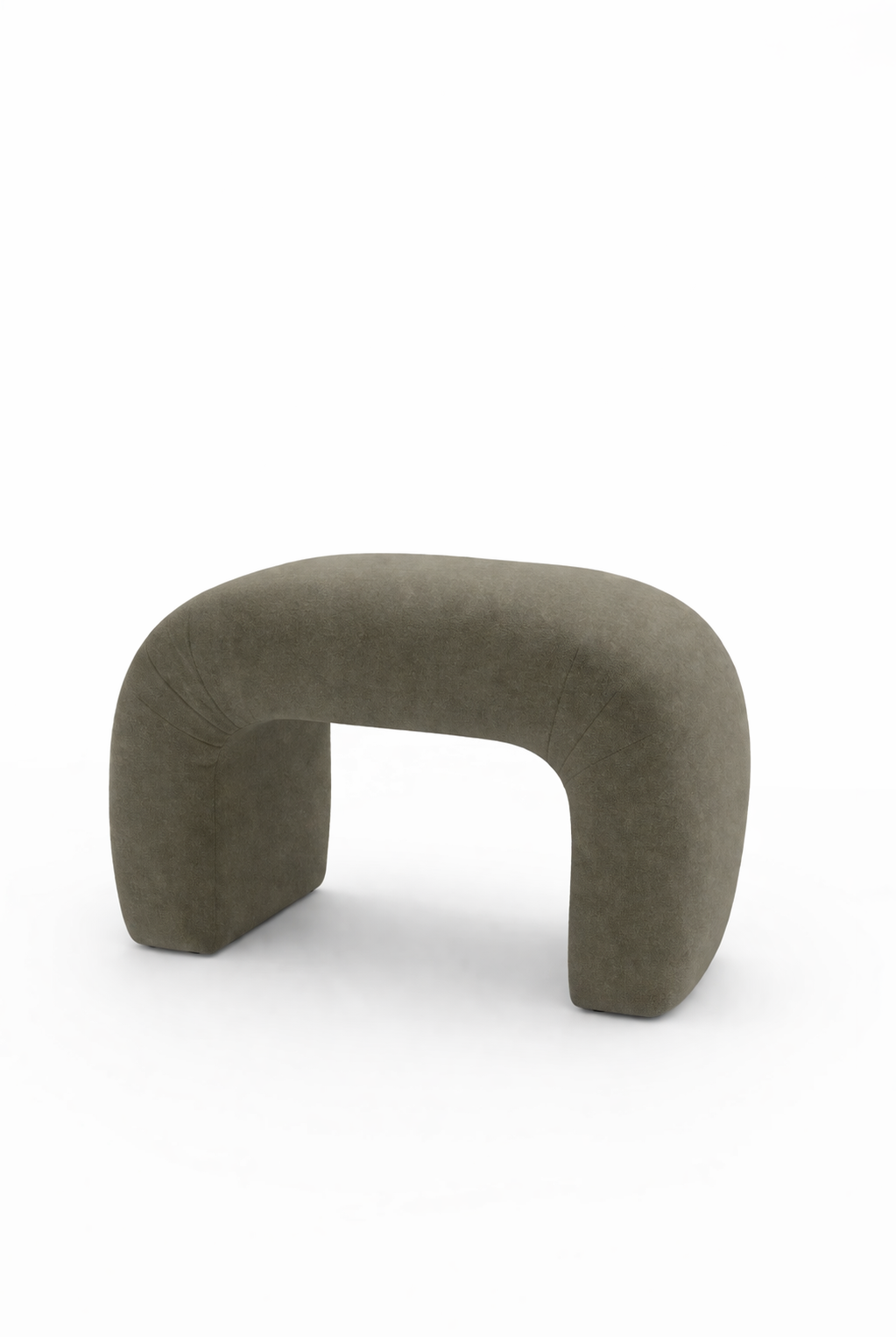 Bram Greyish Green Arch Pouf Ottoman