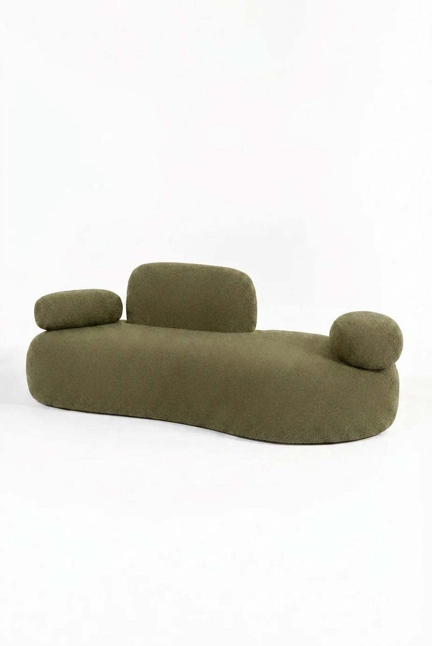 Branka Light Olive Green 3 Seater Sofa