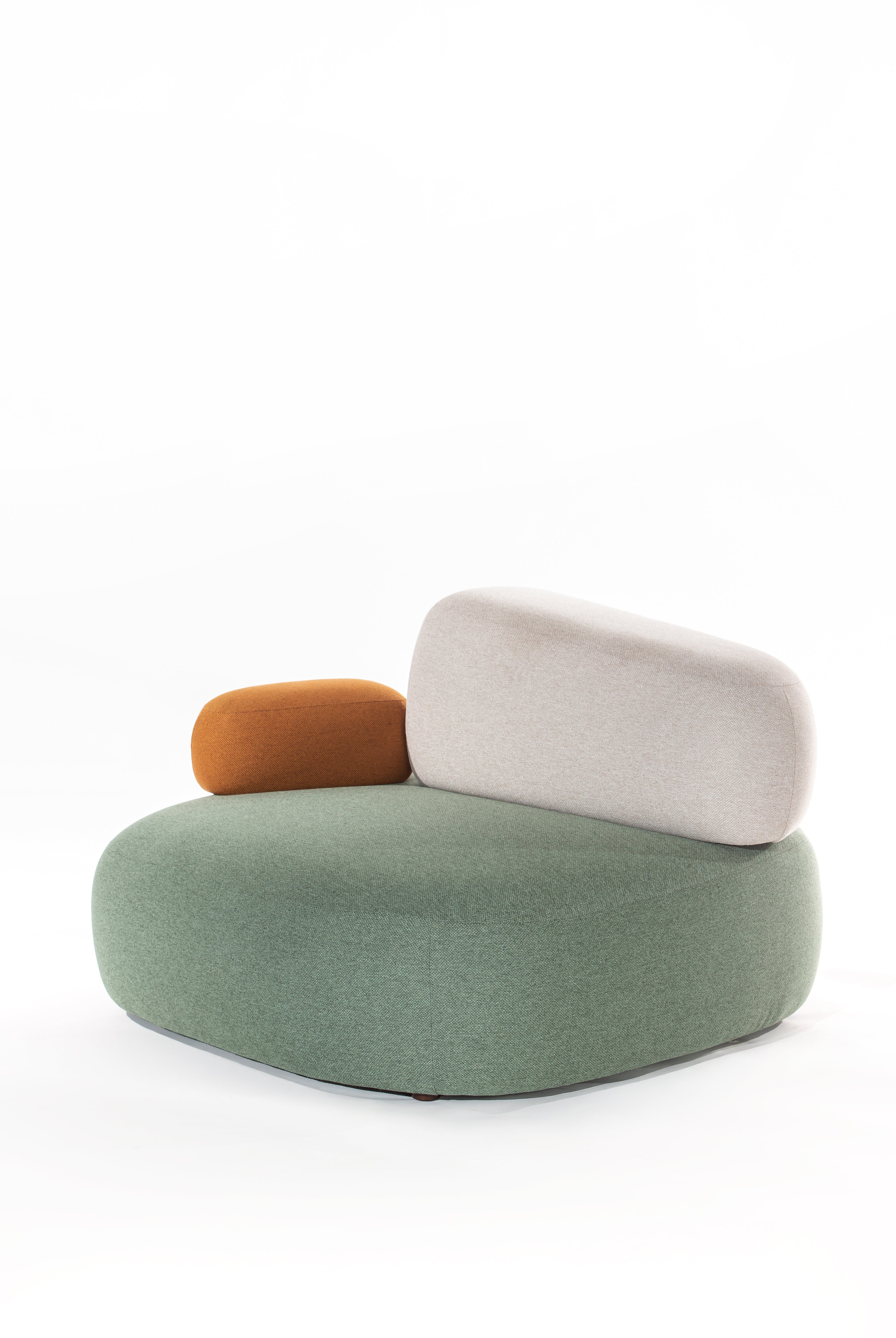 Branka Sage Ember Sofa Chair With Multicolor