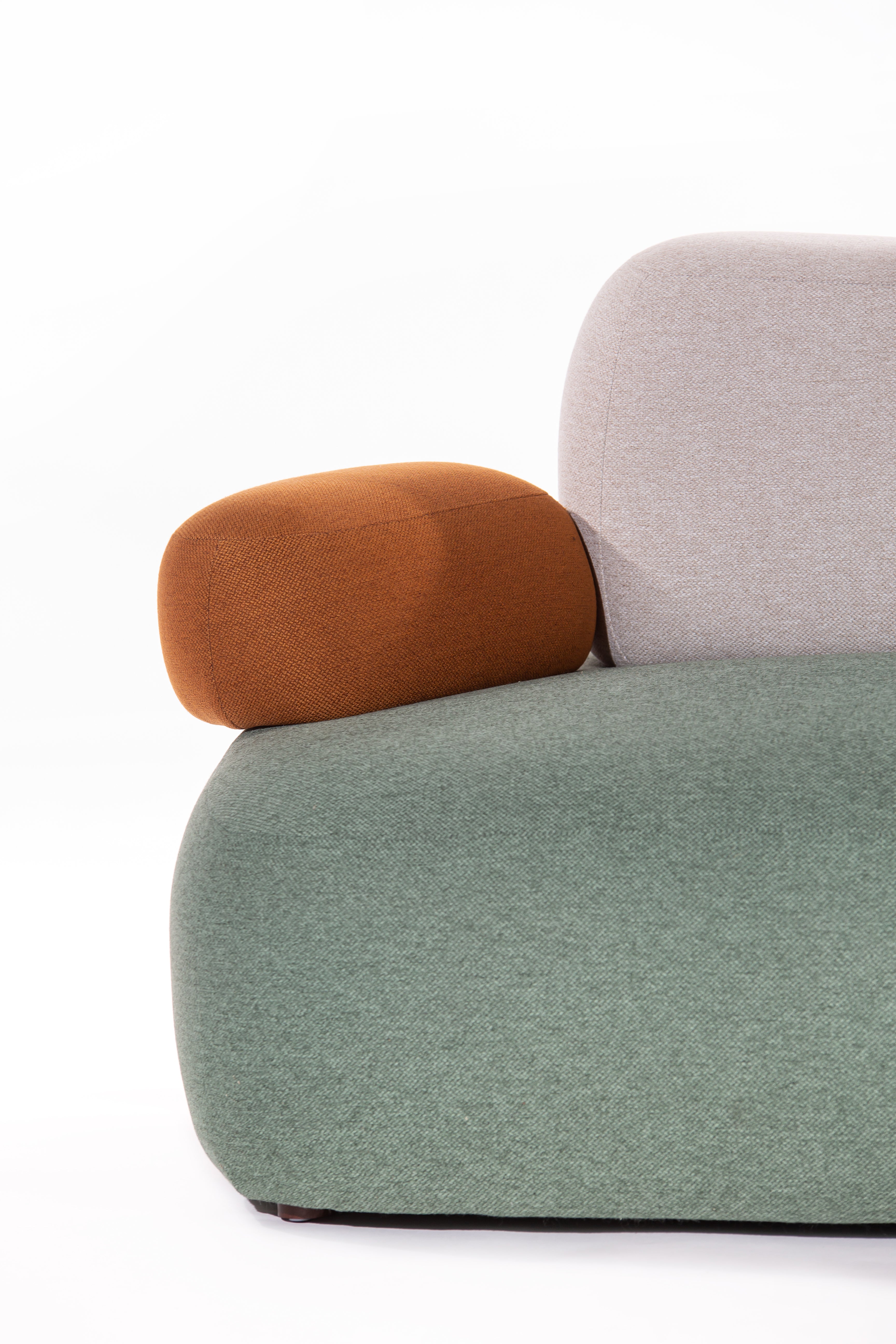 Branka Sage Ember Sofa Chair With Multicolor