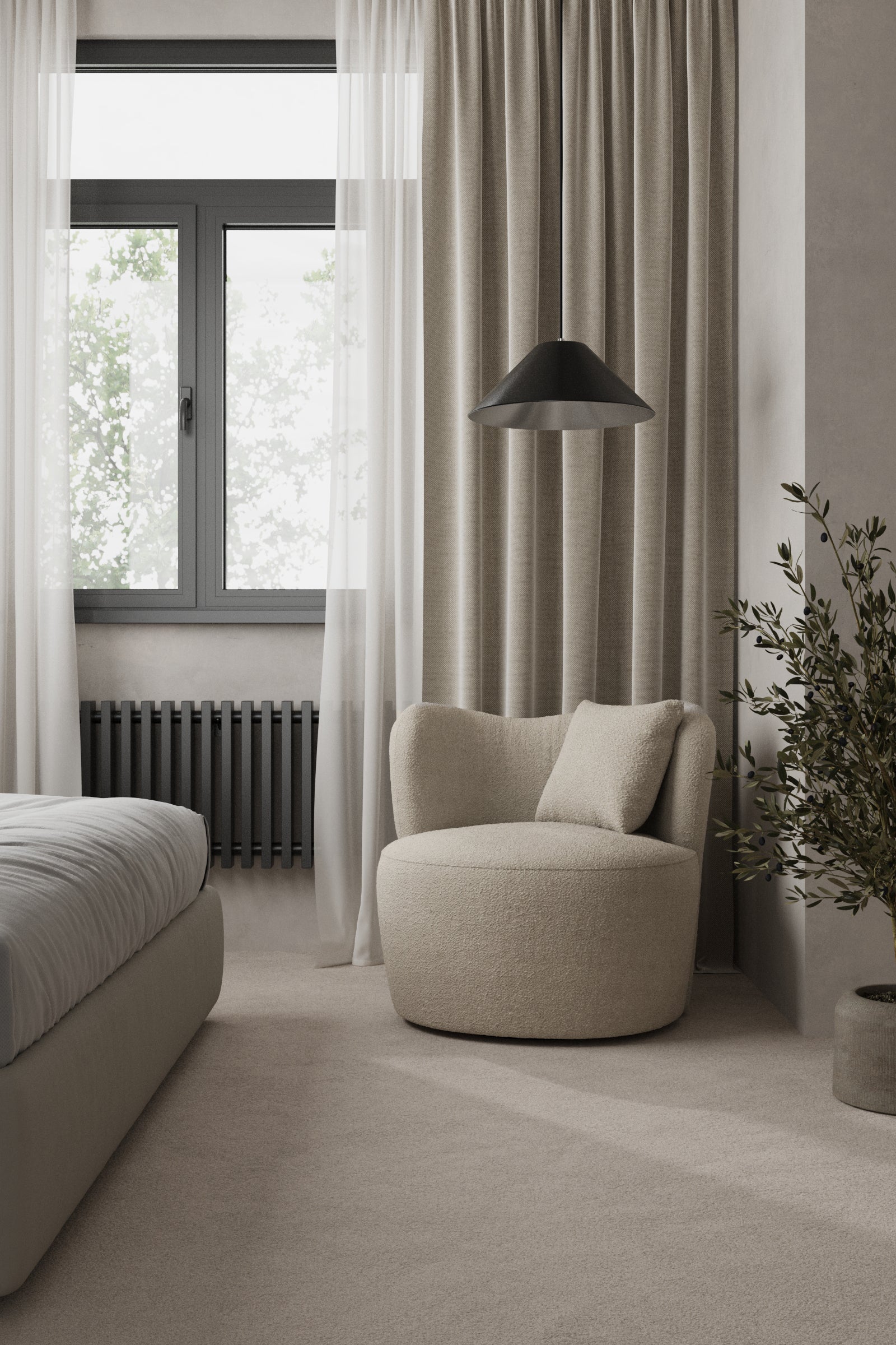 Bronte Cream Swivel Sofa Chair