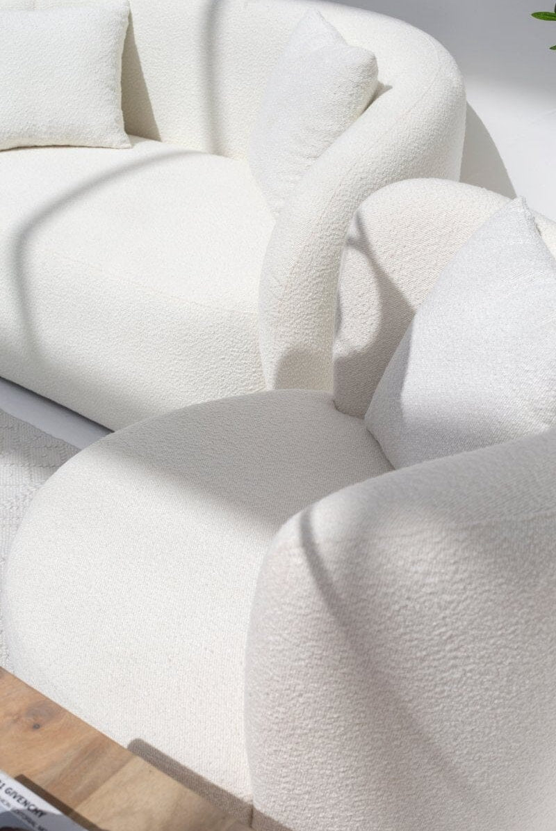 Bronte Off White Swivel Sofa Chair