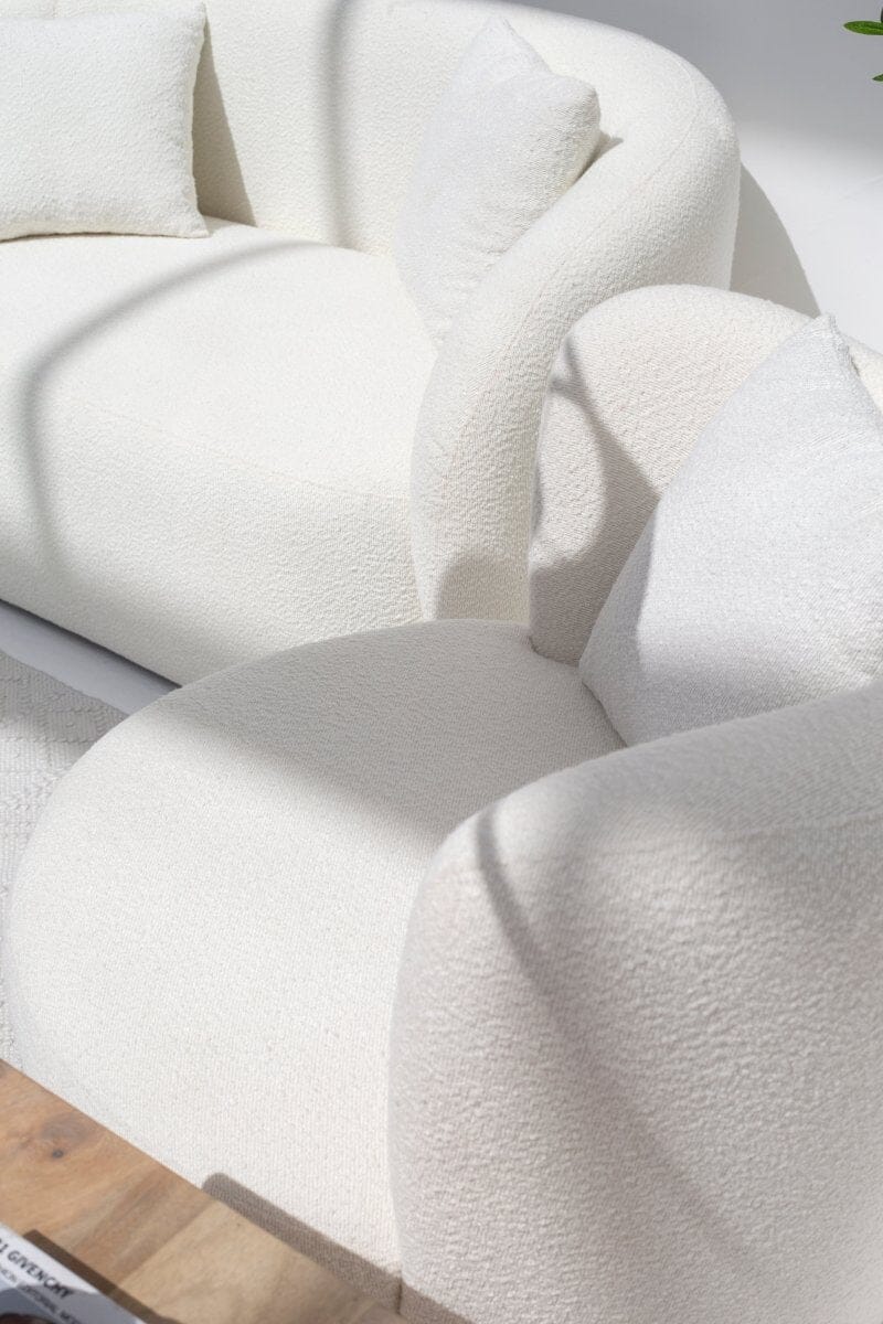 Bronte Off White Swivel Sofa Chair