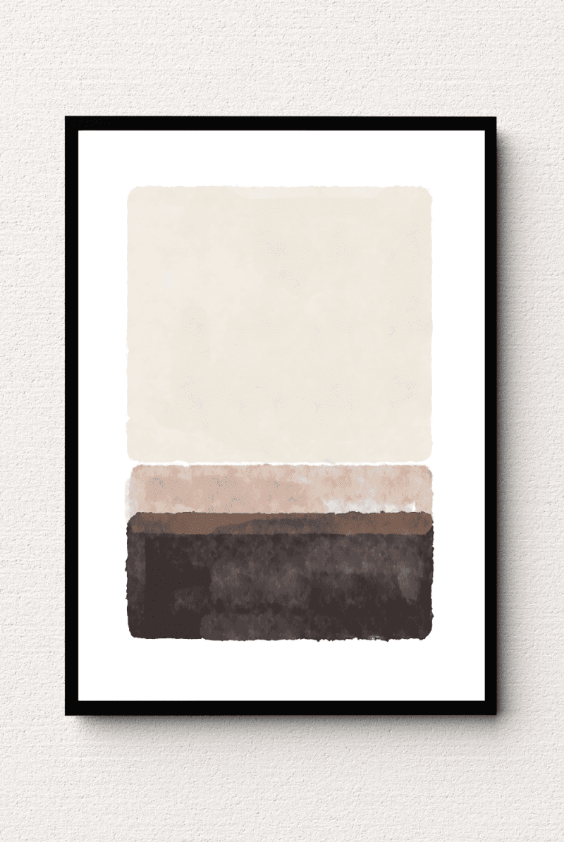 Brown Blush Tones Abstract Wall Art