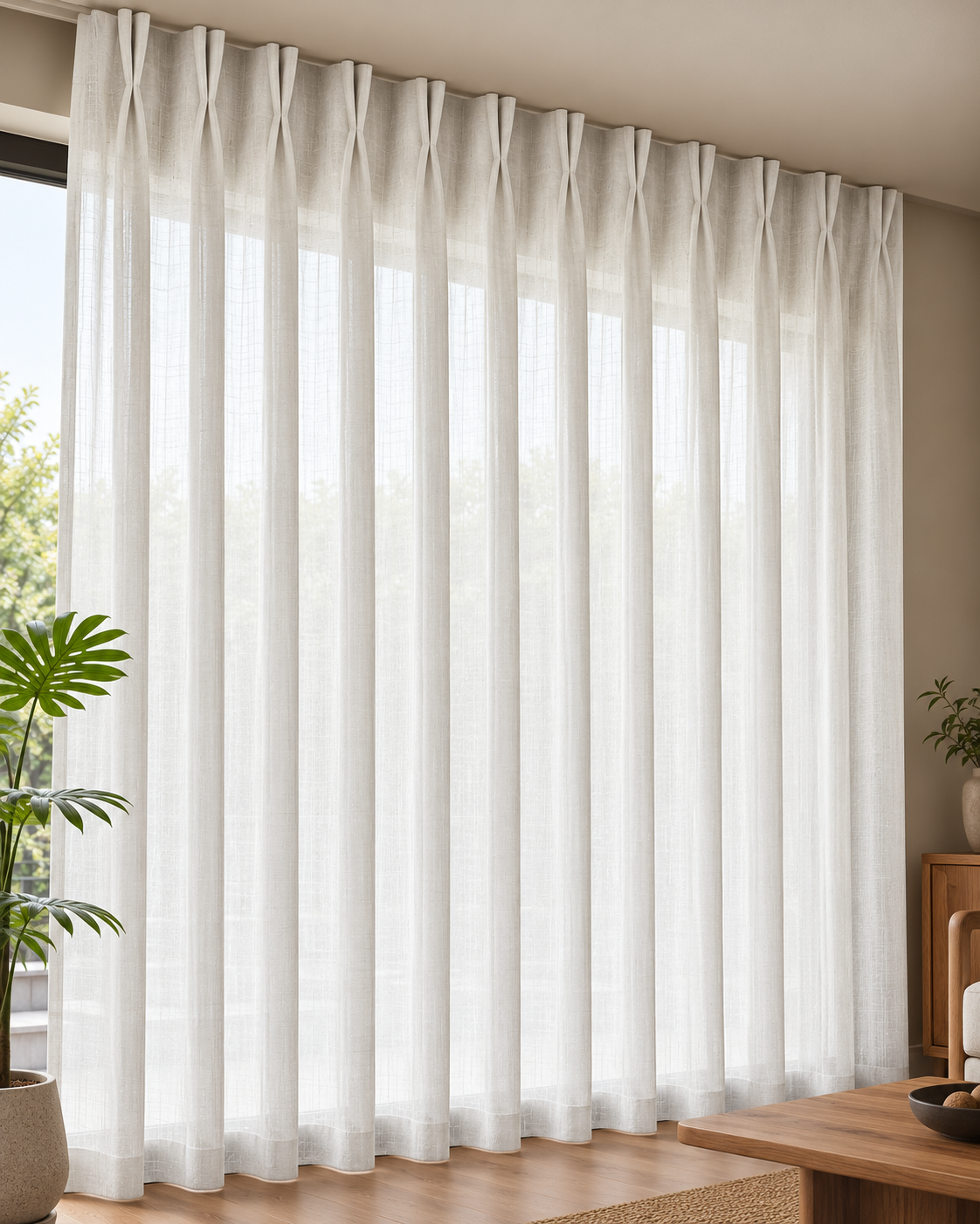 Carraig Ice - Sheer Curtain