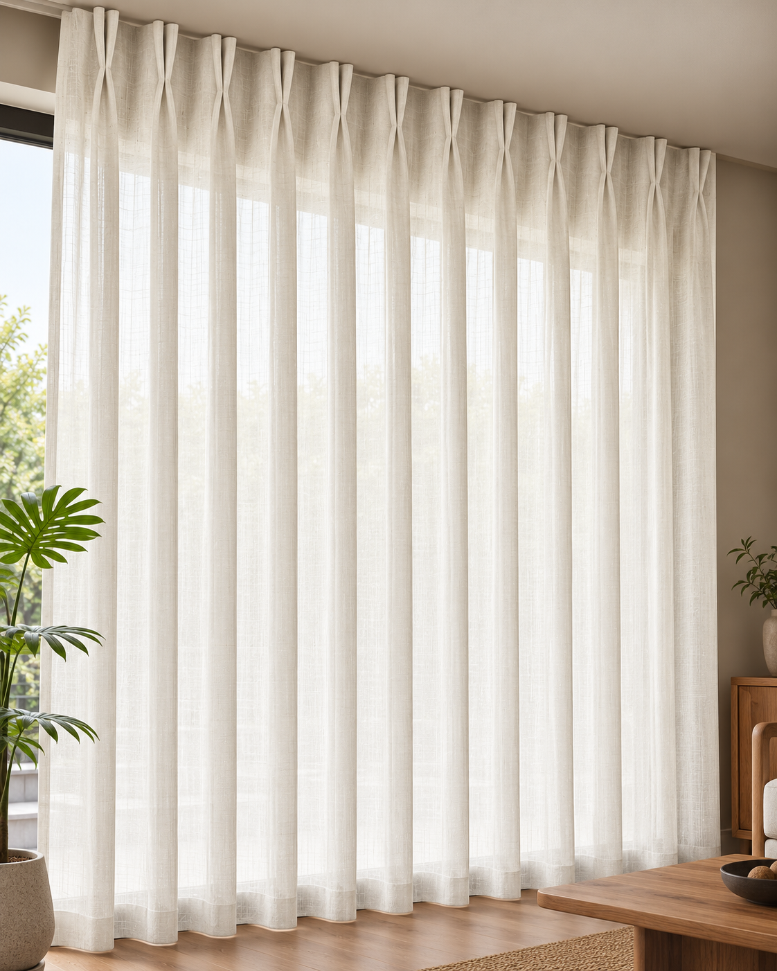 Carraig Pearl - Sheer Curtain