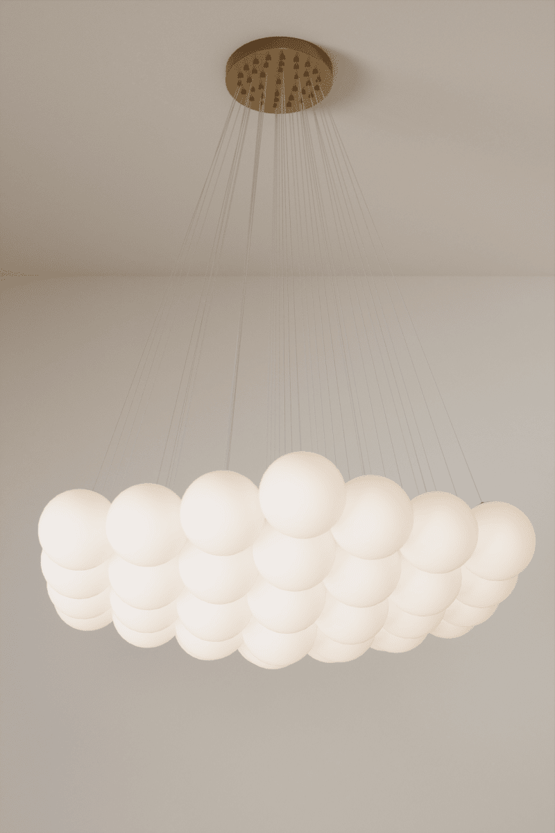 Cloudlight Harmony: Glass Bubble Ceiling Lamp