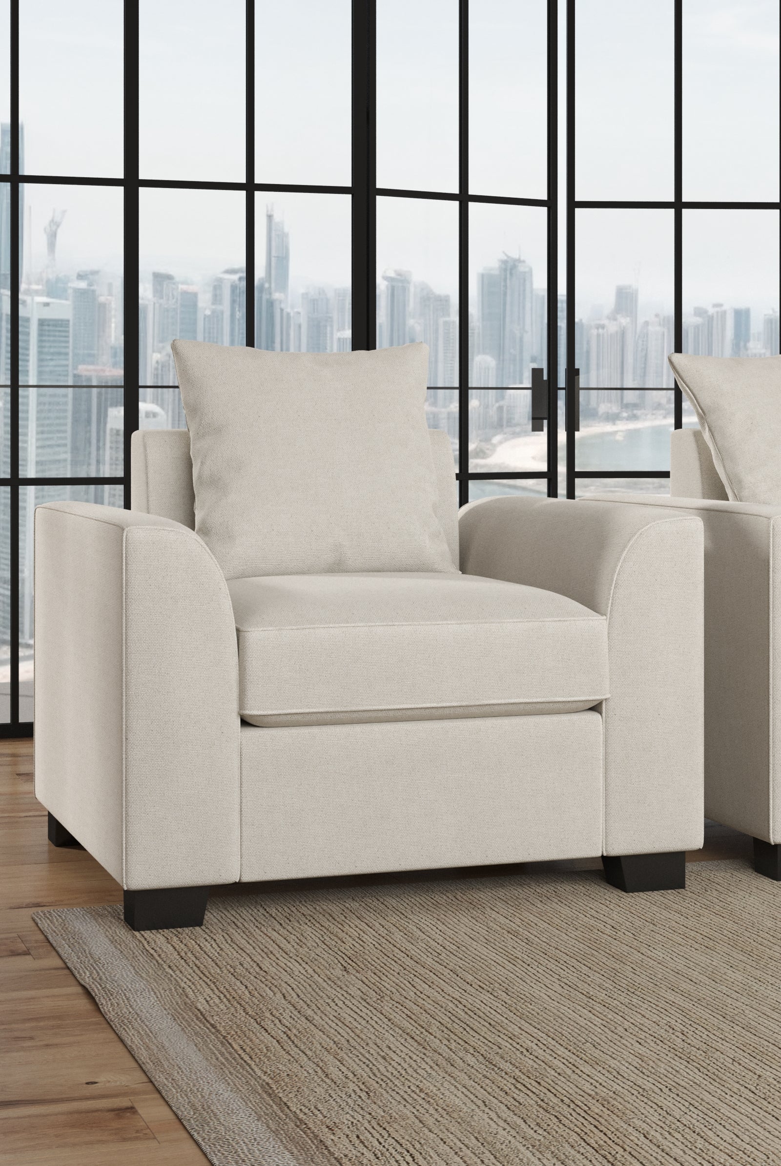 Clarissa Stone Ivory Sofa Chair