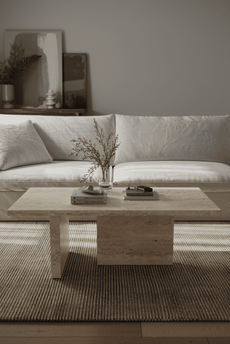 Miller Travertine Coffee Table
