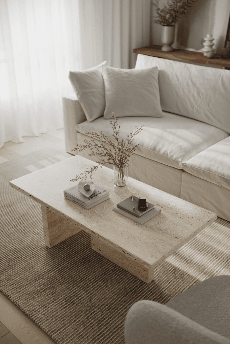 Miller Travertine Coffee Table Homekode