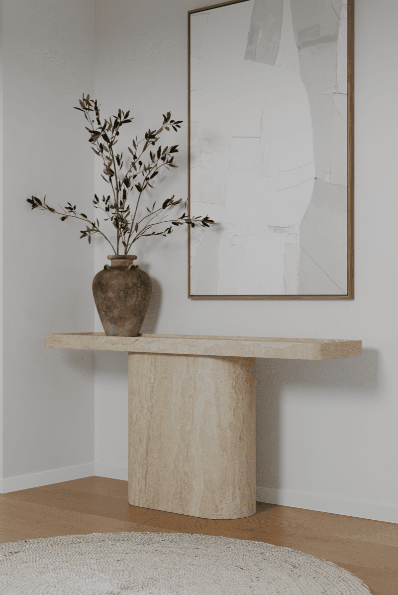 Petra Travertine Console Table
