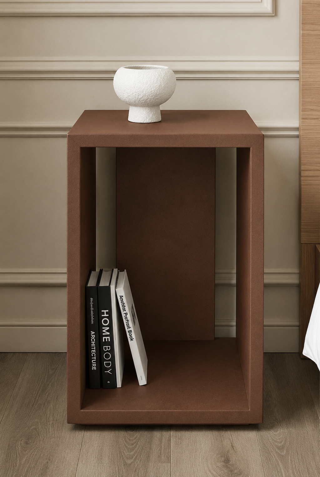 Corvin Mocha Microconcrete Side Table