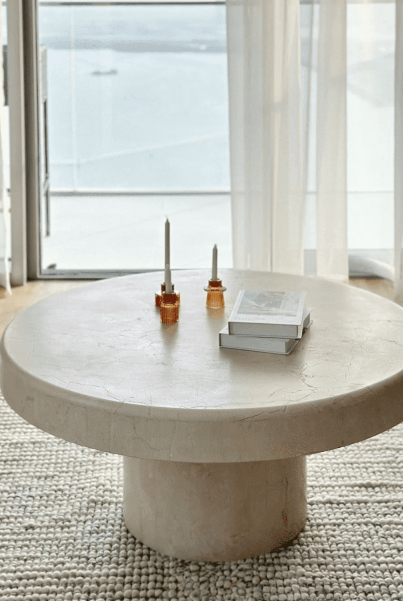 Crema Marble Round Coffee Table Coffee Tables