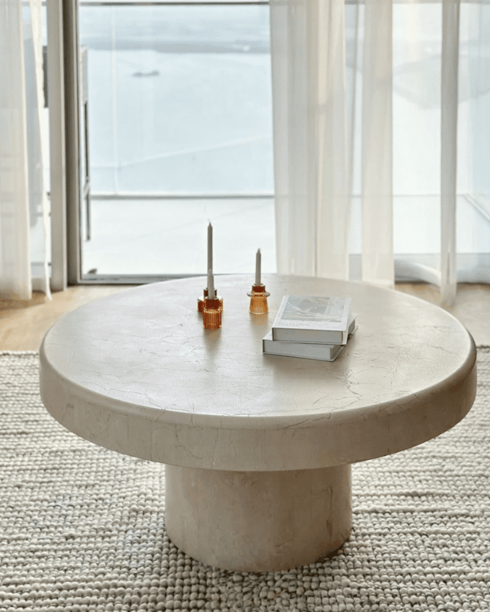 Crema Marble Round Coffee Table Coffee Tables