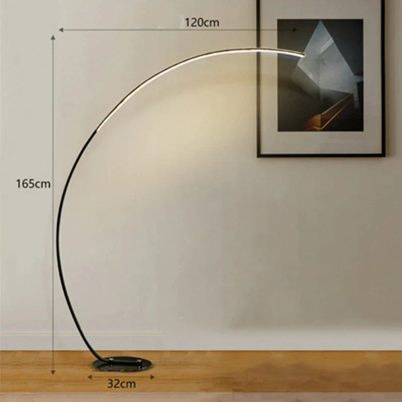 Black Curvy Floor Lamp Homekode