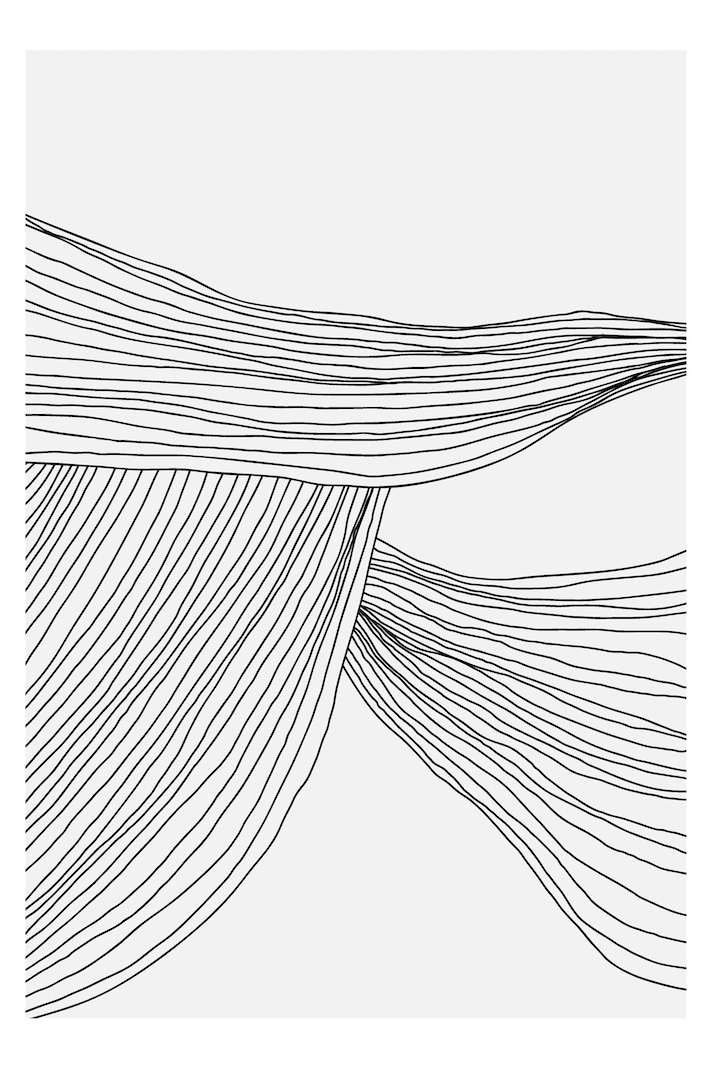 Cross Contours Abstract Wall I