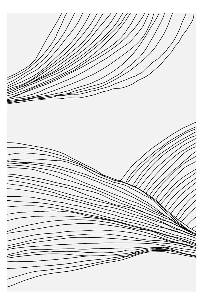 Cross Contours Abstract Wall II