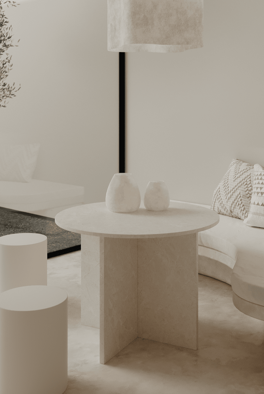 Arya Round Marble Dining Table