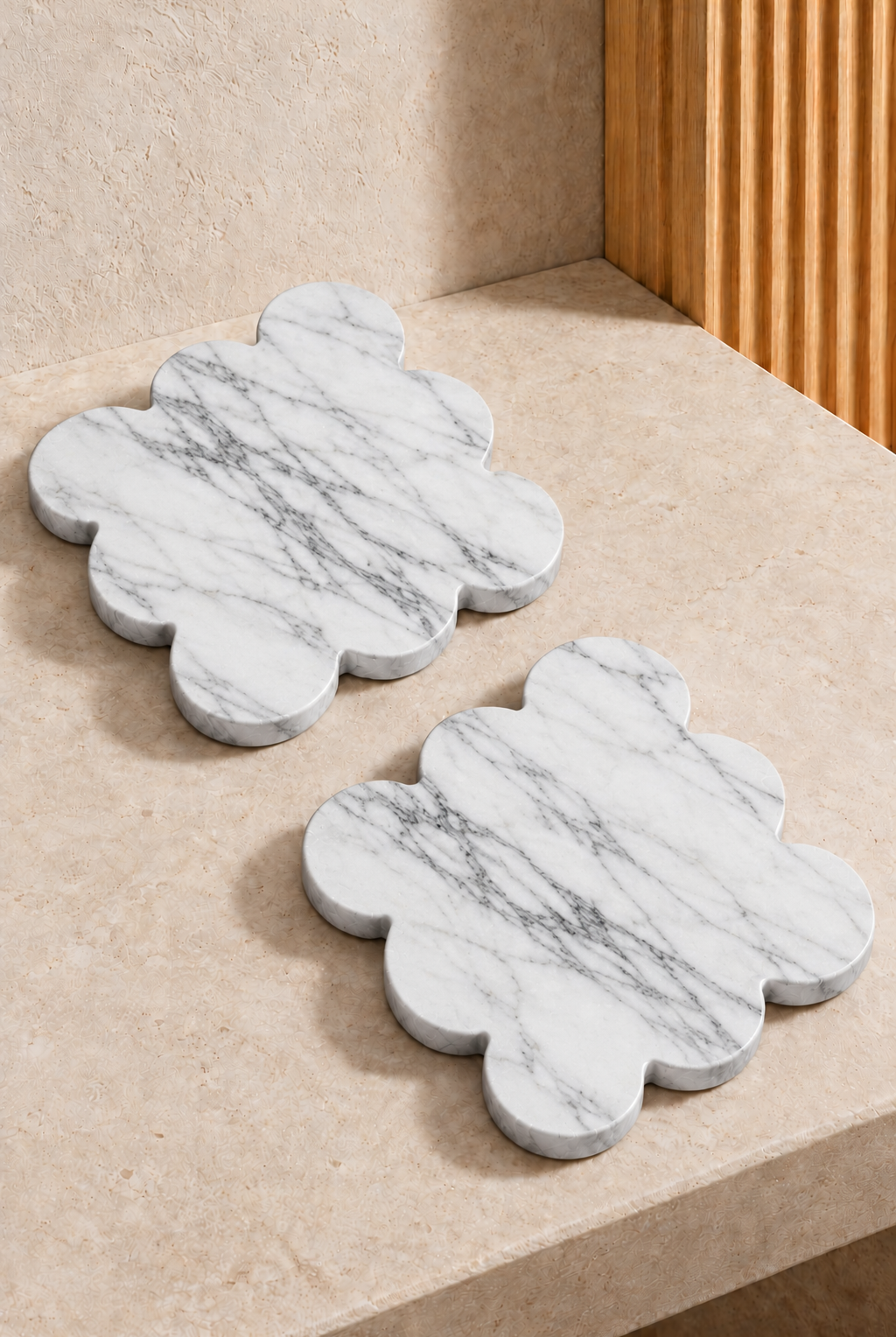 Dovra Greek Calacatta Marble Square Coaster