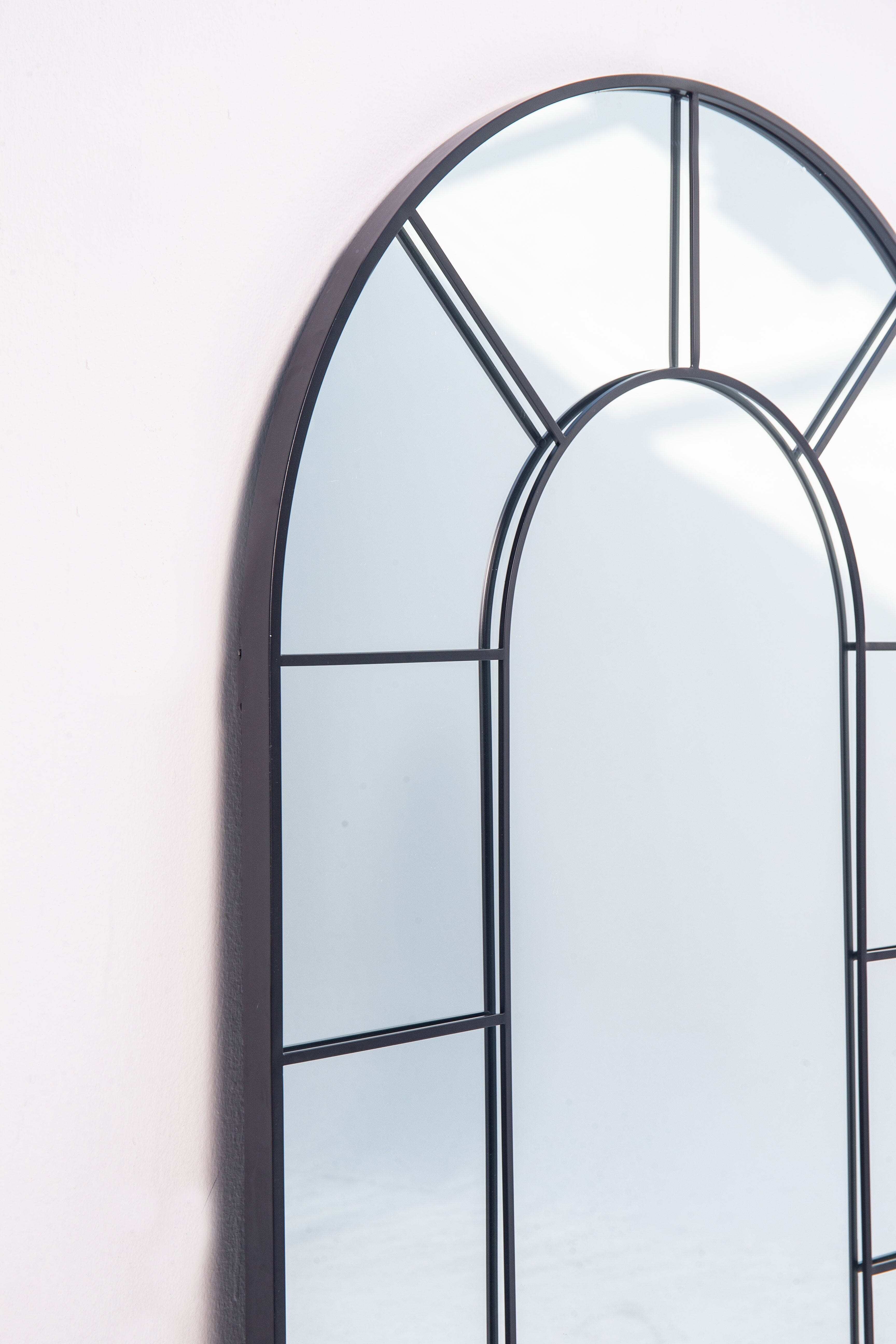 Black Window Arch Mirror (4 Sizes) Mirrors Homekode