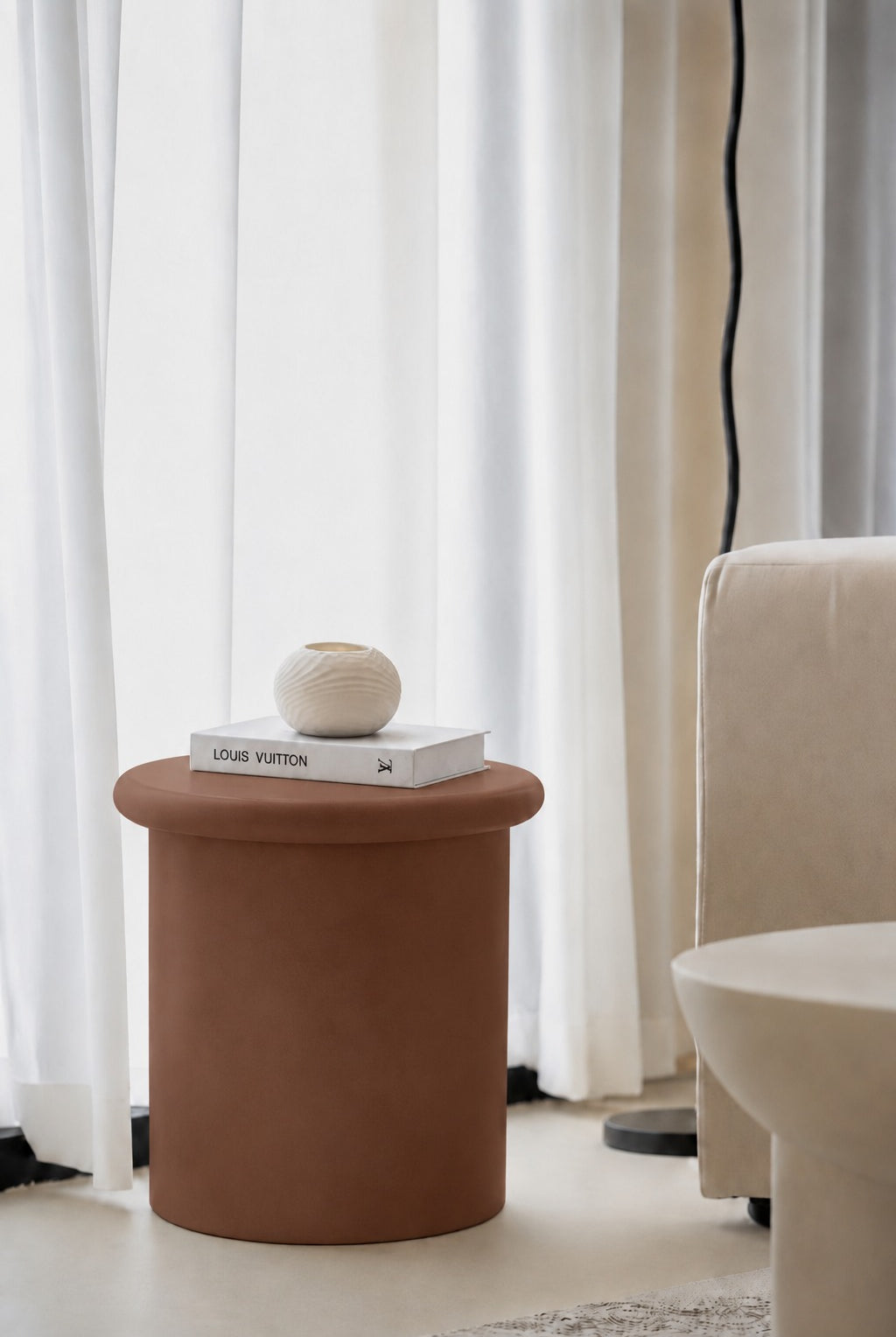 Eirini Mocha Microconcrete Side Table