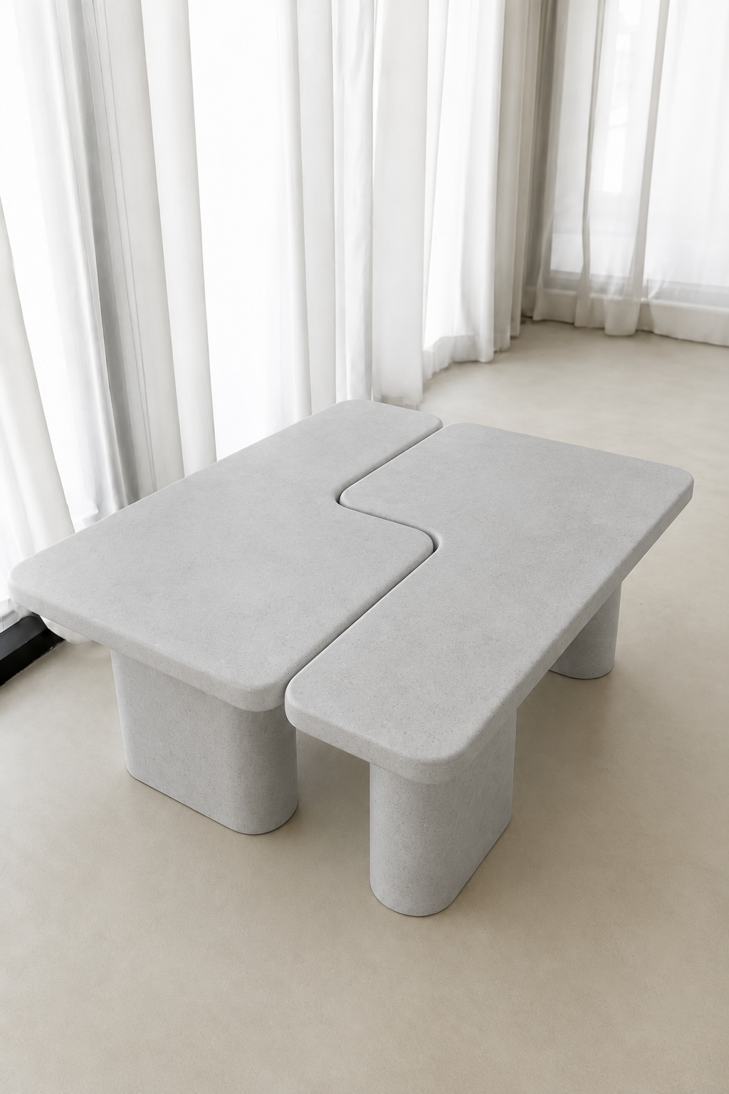 Eldrin Grey Microconcrete Coffee Table