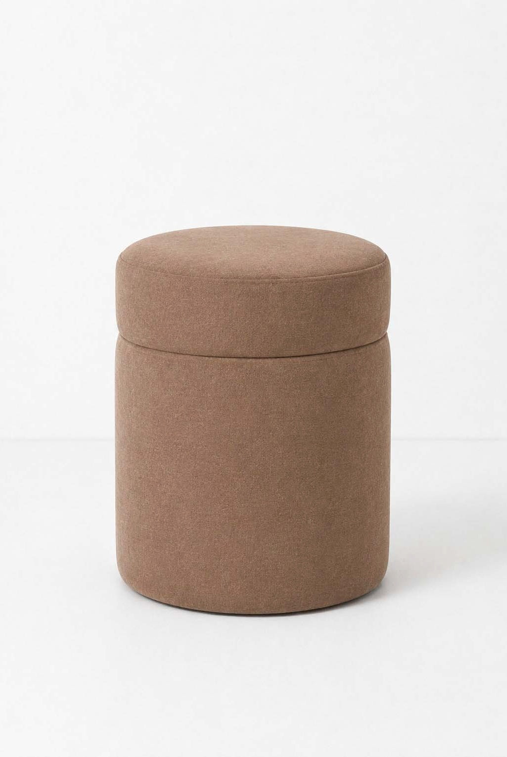 Elira Light Brown Storage Pouf