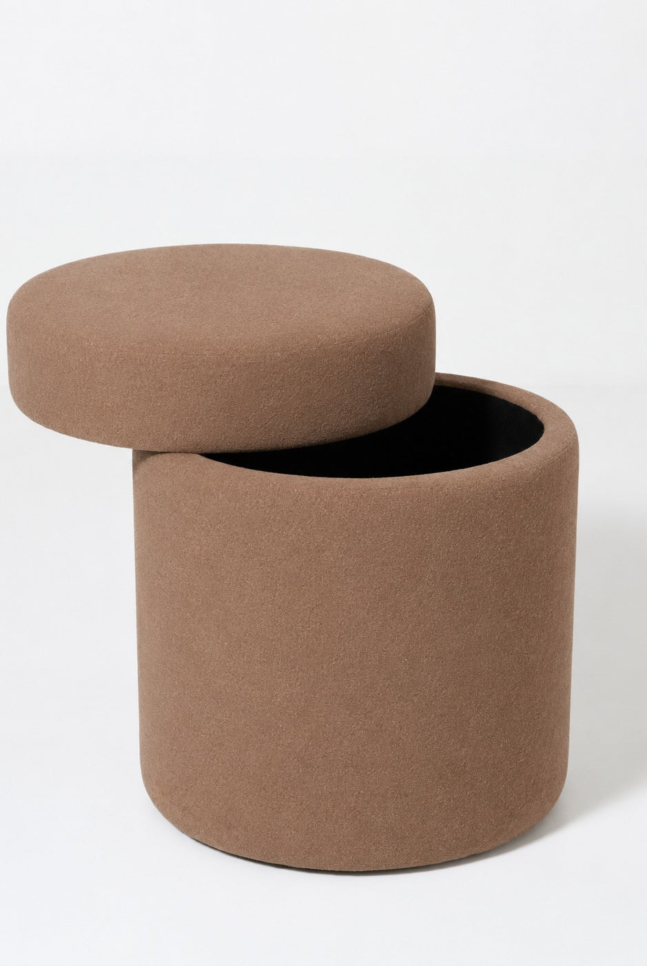 Elira Light Brown Storage Pouf