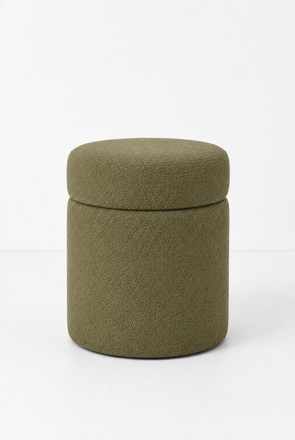 Elira Light Olive Green Storage Pouf