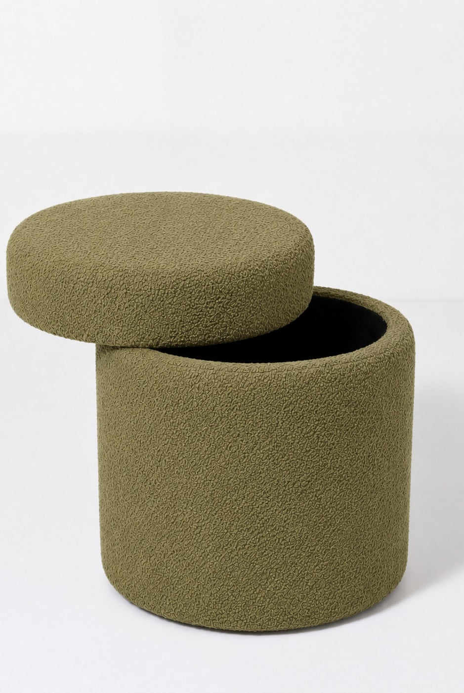 Elira Light Olive Green Storage Pouf