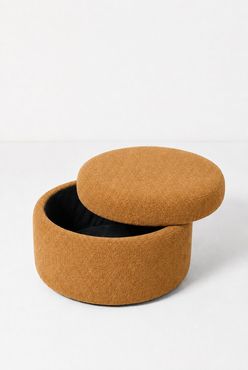 Elira Mustard Round Storage Pouf (60CMx33CM)