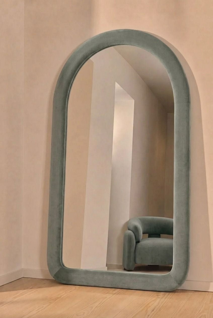 Elisia Greyish Green Arch Mirror