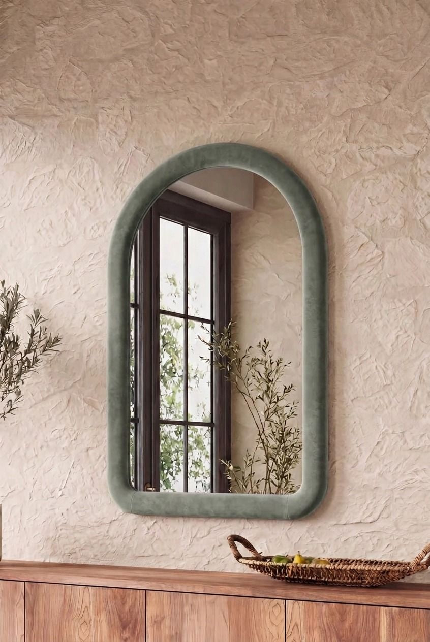 Elisia Greyish Green Arch Wall Mirror