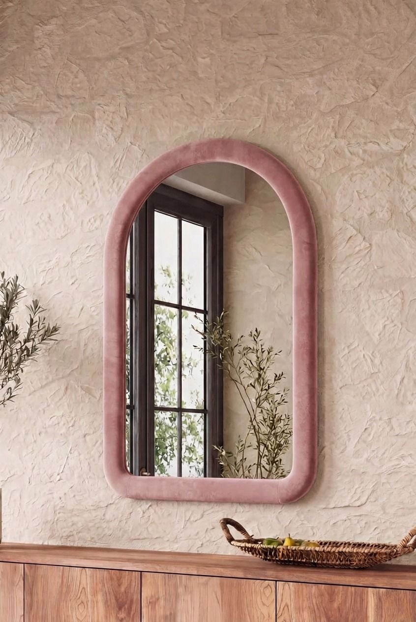 Elisia Pink Arch Wall Mirror