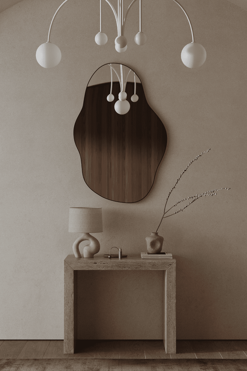 EVE Irregular Mirror with Black Fr Homekode