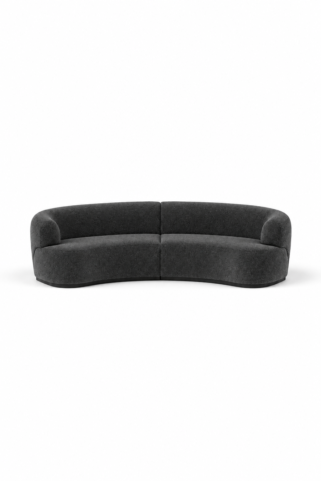 Evoque Charcoal 2 Seater Curved Sofa