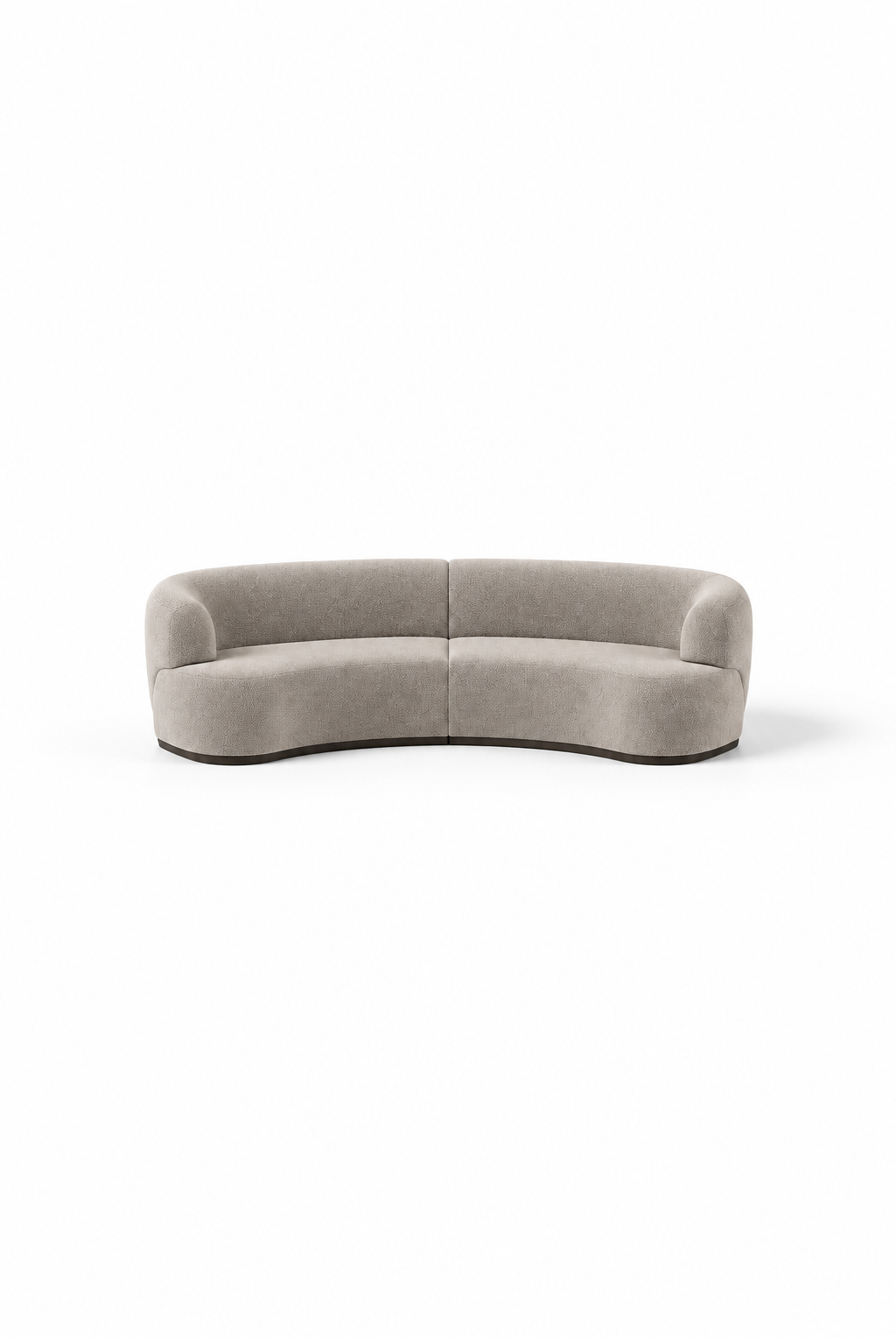 Evoque Taupe 2 Seater Curved Sofa