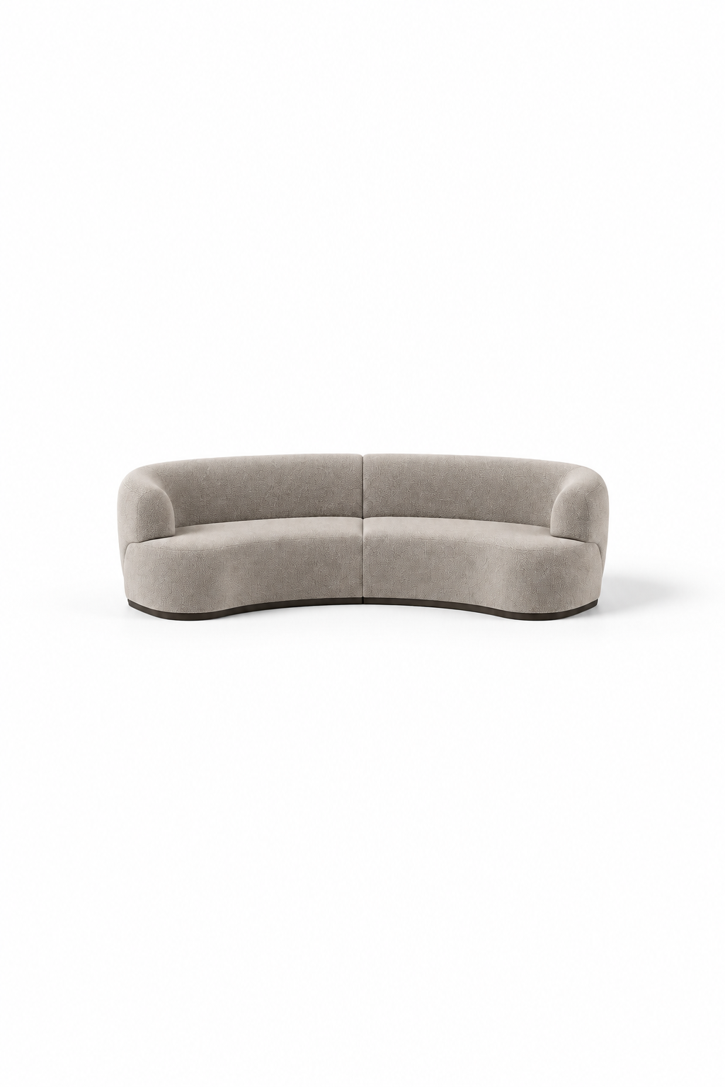 Evoque Taupe 2 Seater Curved Sofa
