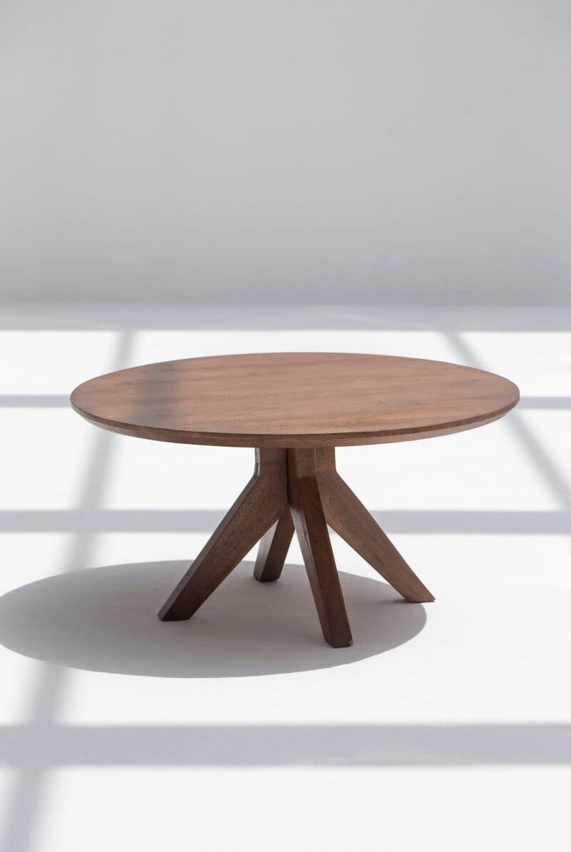 Becca Wooden Coffee Table (2 Sizes) 80CM Diter x 40CM Height
