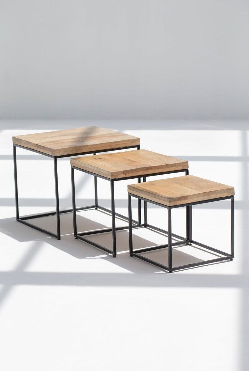 Carmen Nesting Wooden Coffee Table