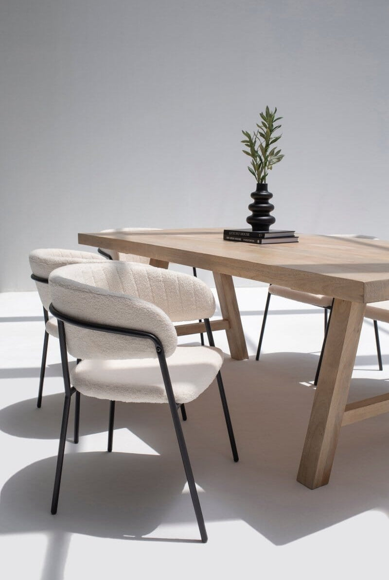 Elita Boucle Dining Chair Homekode