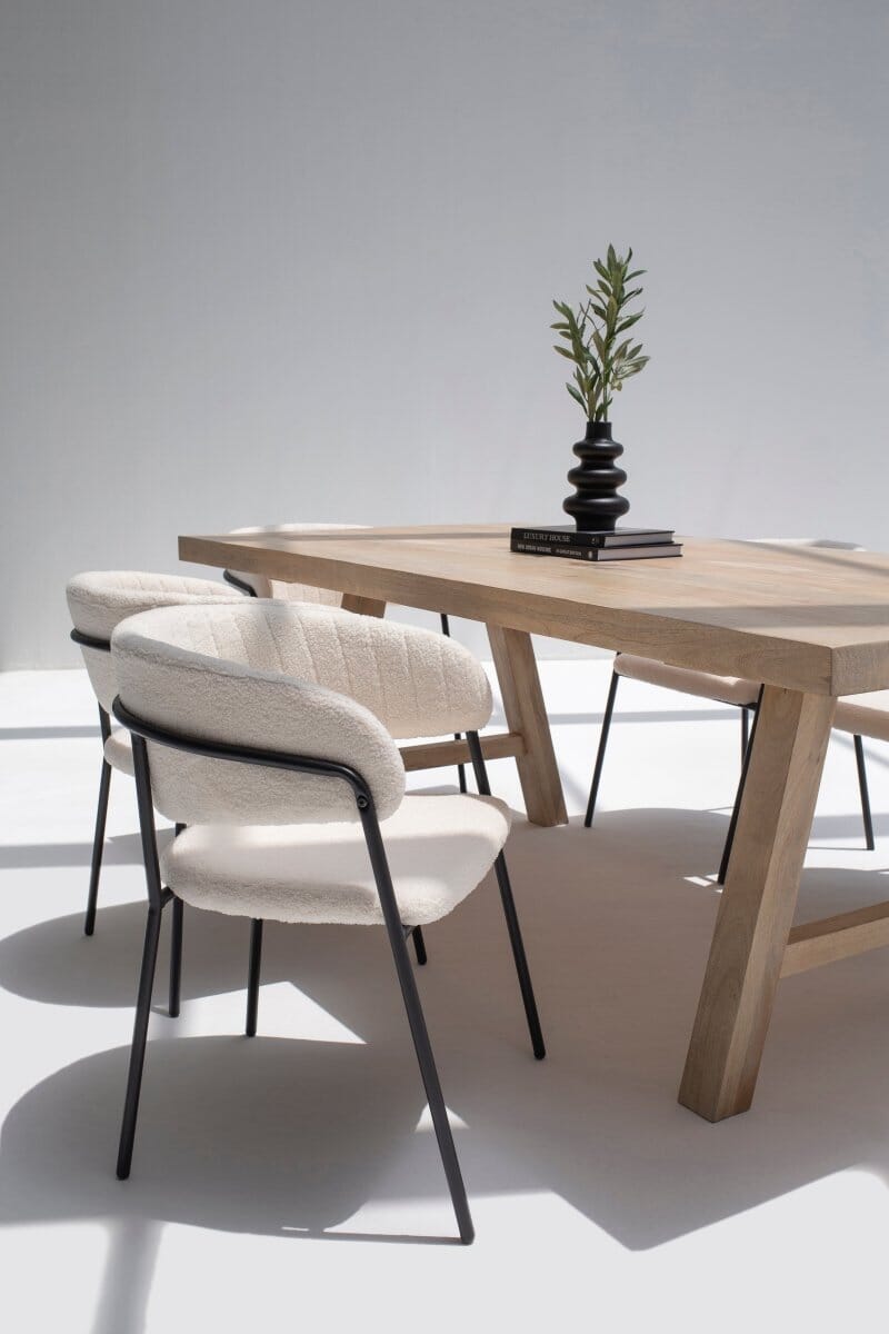 Elita Boucle Dining Chair Homekode