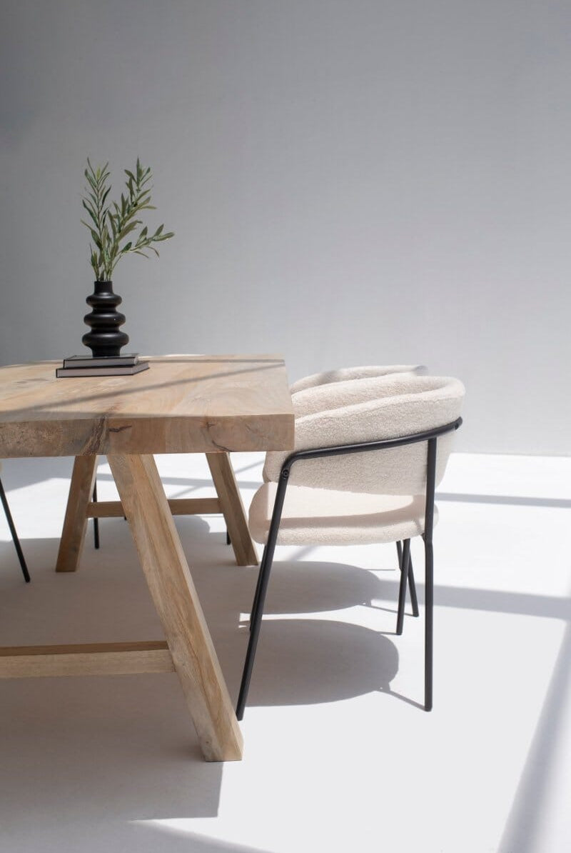 Elita Boucle Dining Chair Homekode