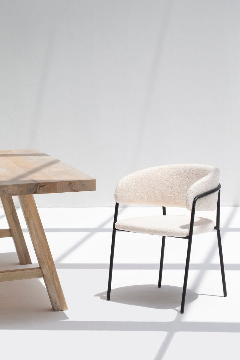 Elita Boucle Dining Chair Homekode