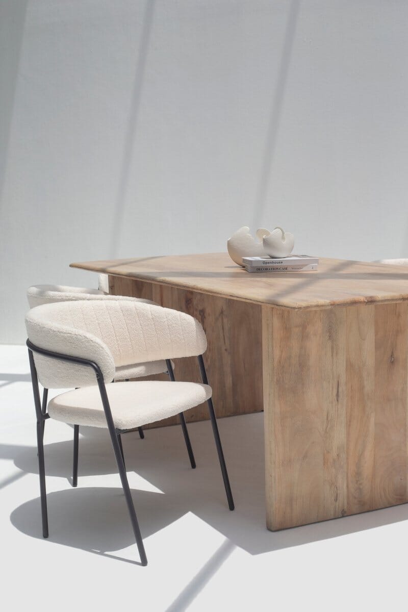 Solana Mango Wood Flat Legs Dining Table