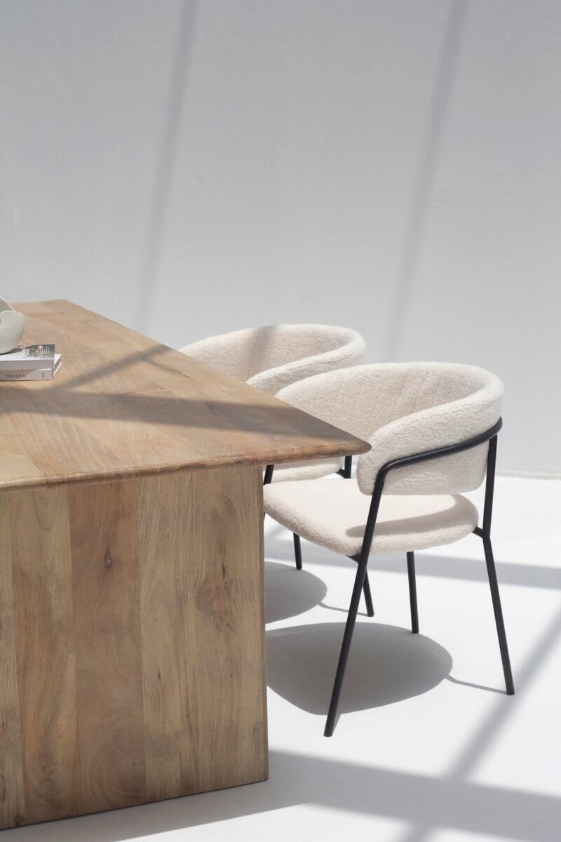 Solana Mango Wood Flat Legs Dining Table